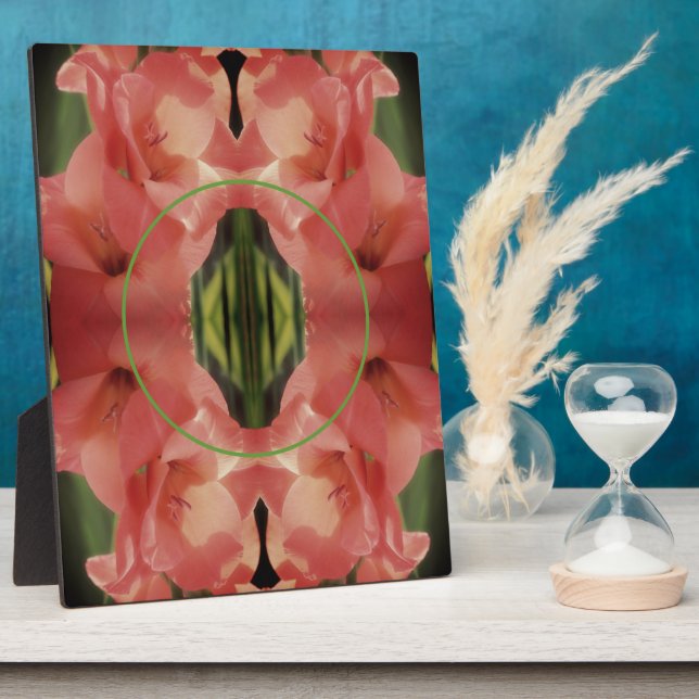 Pale Peach Gladiolus Blume Foto hinzufügen Fotoplatte (Seite)