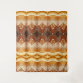 Pale Peachy Ikat Pouf Wandteppich