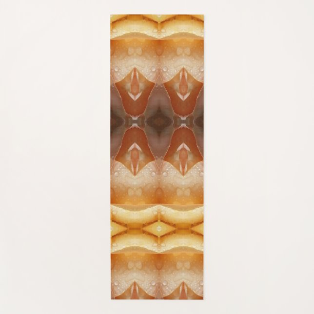 Pale Peachy Ikat Pouf Yogamatte (Vorderseite)