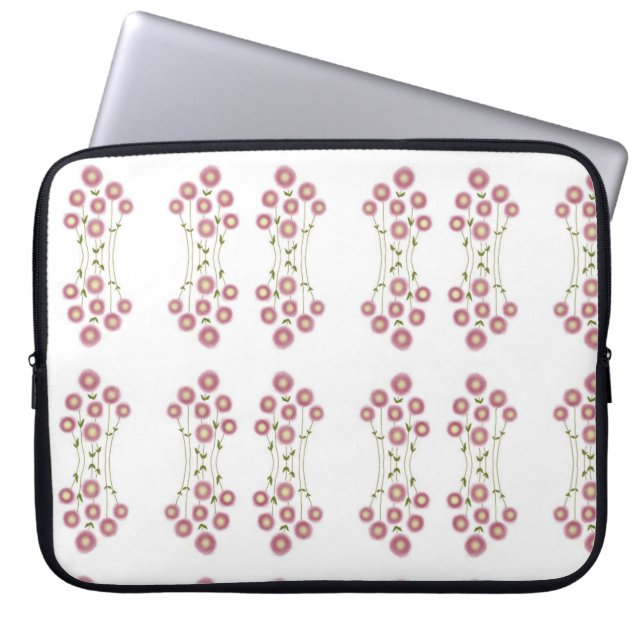Pale pink abstract florals  laptopschutzhülle (Vorderseite)