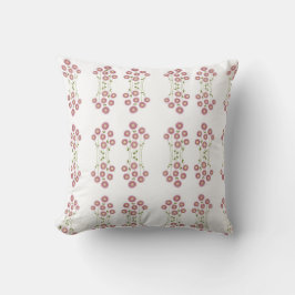 Pale pink abstract florals Throw Pillow Kissen