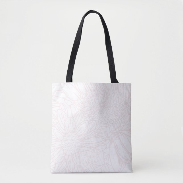 Pale Pink Chrysanthemums Line Drawing with Name (Vorderseite)