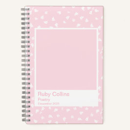 Pale Pink Floral Aesthetic Notebook Notizbuch