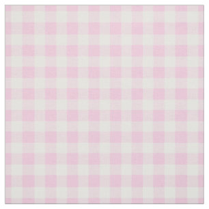 Pale Pink Gingham Karo Stoff