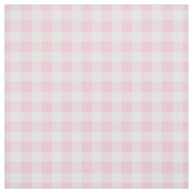 Pale Pink Gingham Karo Stoff (Muster)