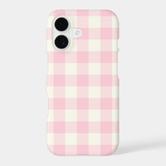Pale Pink Gingham Pattern iPhone 7 Fall