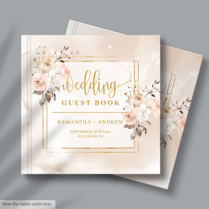 Pale Pink Herbst Boho Bouquet Wedding Gästebuch