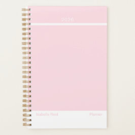 Pale Pink Minimalist Planner Planer
