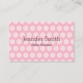 Pale Pink Polka Dot Visitenkarte