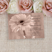 Pale Pink Tinted Daisy Wedding
