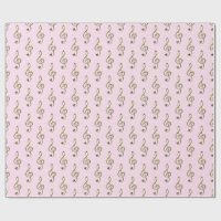 Pale Pink Treble Clef Musical Symbol Music Lover's