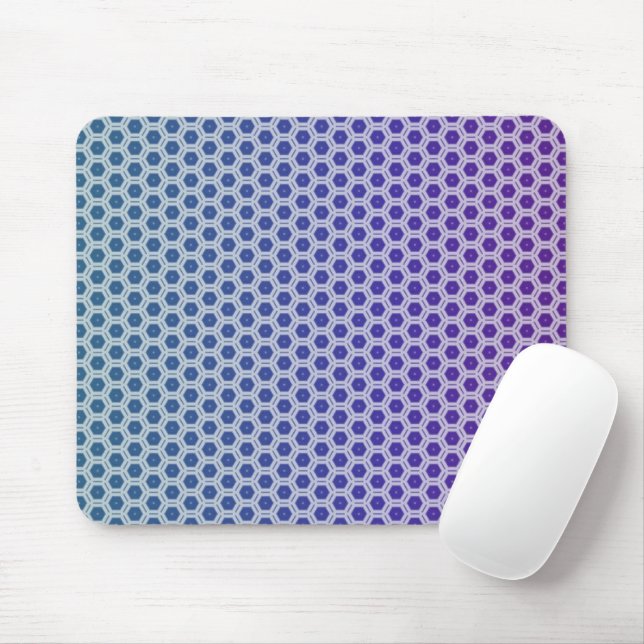 Pale Purple and Teal Hexagons Mouse Pad Mousepad (Mit Mouse)