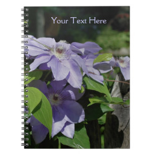 Pale Purple Clematis Flowers Nature Notebook Notizblock