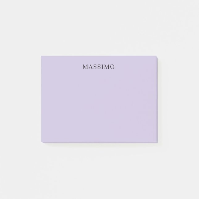 Pale Purple Professional Unique Classical Own Name Post-it Klebezettel (Vorderseite)