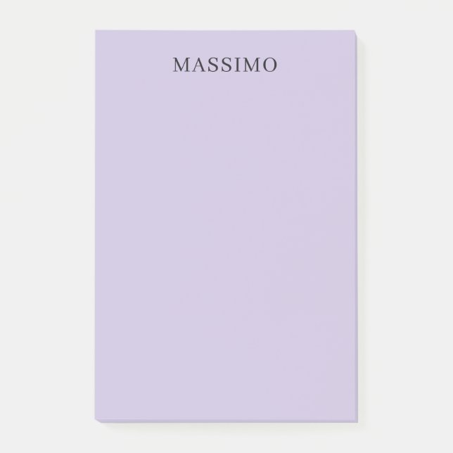 Pale Purple Professional Unique Classical Own Name Post-it Klebezettel (Vorderseite)