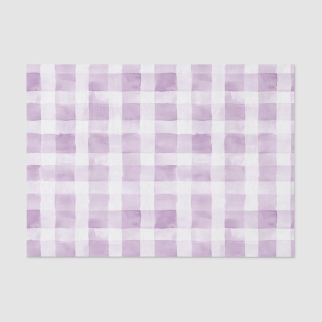 Pale Purple White Plaid Stripes  Seidenpapier (Vorderseite)