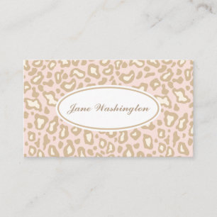 Pale rosa Leopard Business Card Visitenkarte