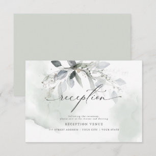 Pale Sage Aquarell-Empfangs-Einladung Einladung