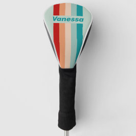 Pale Seaglas-Nadel gestreift mit Namen Golf Headcover