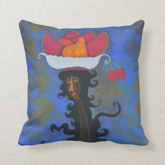 Palenquera y rosas Kissen