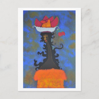 Palenquera y rosas Postcard Postkarte