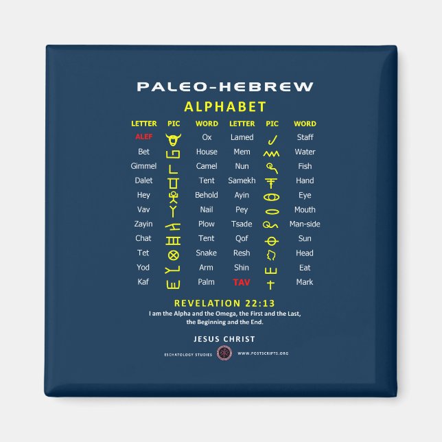 Paleo Hebrew Magnet (Vorne)