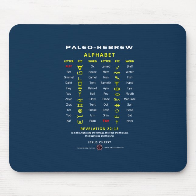 Paleo Hebrew Mousepad (Vorne)