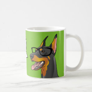 PALEO! Pop Art Geek Dog Hipster Doberman Tasse