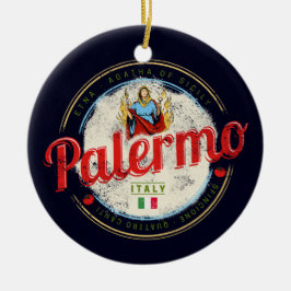 Palermo Hauptstadt Sizilien Italien Vintag Souveni Keramik Ornament