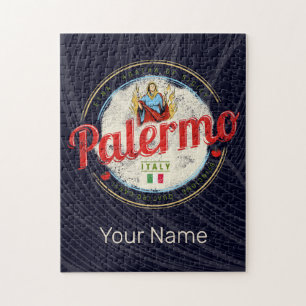 Palermo Hauptstadt Sizilien Italien Vintag Souveni Puzzle