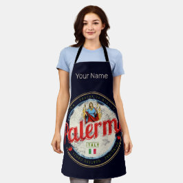 Palermo Hauptstadt Sizilien Italien Vintag Souveni Schürze