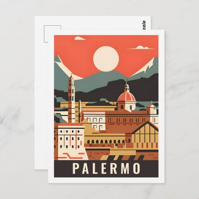 Palermo Italien Berühmter Reiseort Postkarte (Vorne/Hinten)