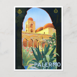 Palermo Italien Jahrgang Reise Postkarte