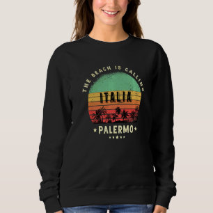 Palermo Italien Sizilien Stadt Palmen Sweatshirt