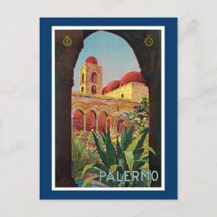 Palermo, Italien Vintage Reise Werbung Postkarte