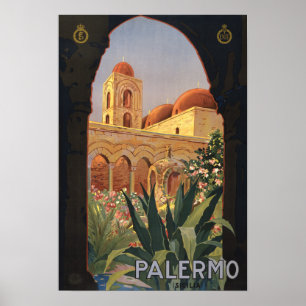 Palermo Italien Vintage-Reiseposter Poster