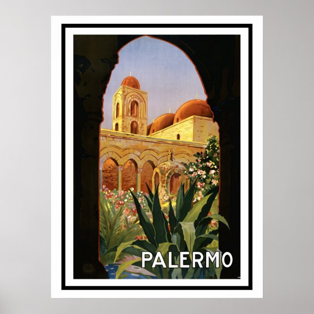 PALERMO ITALIEN VINTAGER STIL POSTER (Vorne)