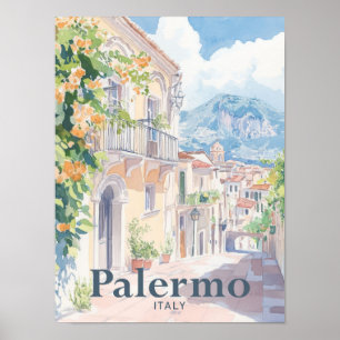 Palermo - Italien Wasserfarben Poster