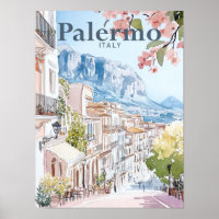 Palermo - Italien Wasserfarben