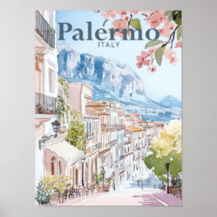 Palermo - Italien Wasserfarben Poster