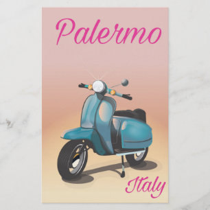 Palermo Italy Scooter-Poster Briefpapier
