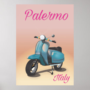 Palermo Italy Scooter-Poster Poster