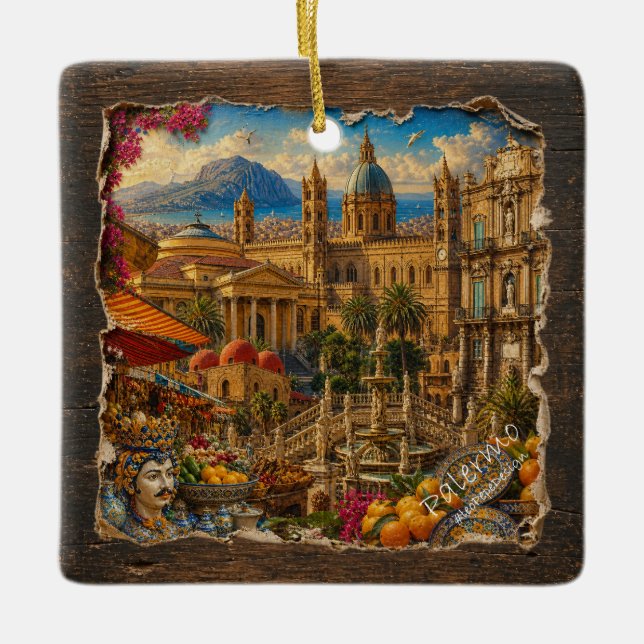 PALERMO,  KERAMIKORNAMENT (Vorderseite)