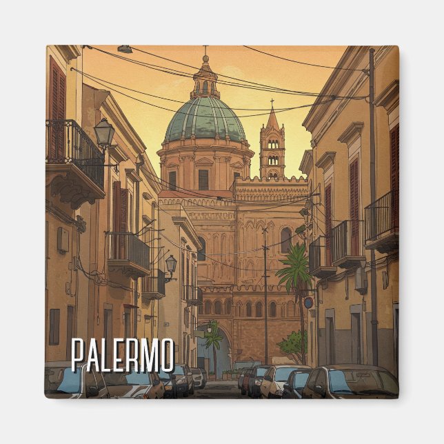 Palermo Sicily Italy Travel Magnet (Vorne)