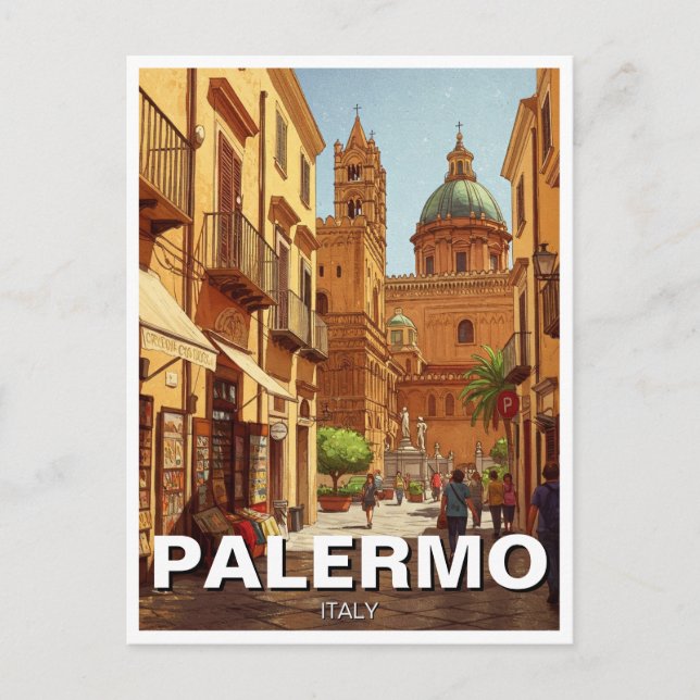 Palermo Sicily Italy Travel Postkarte (Vorderseite)