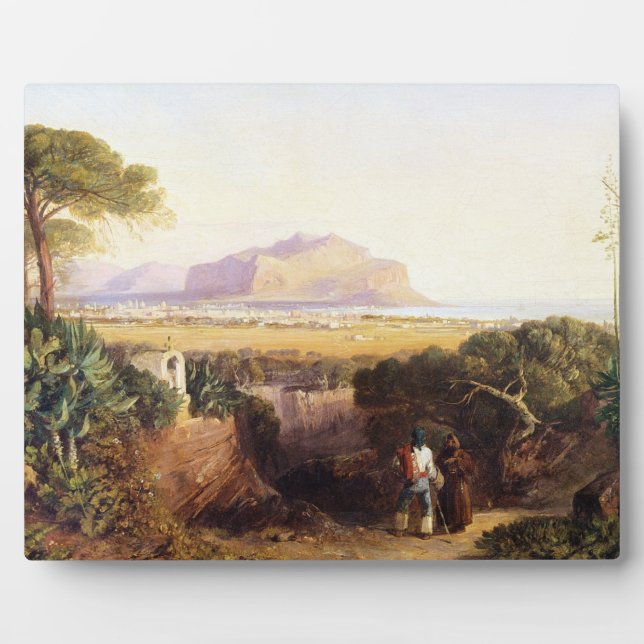 Palermo, Sizilien, 1847 (Öl auf Leinwand) Fotoplatte (Vorderseite)