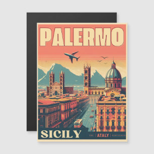 Palermo Sizilien italienische Vintage-Geschenke Magnetkarte