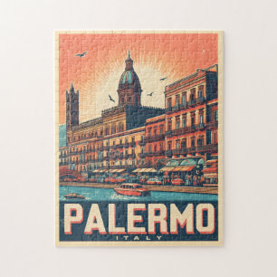 Palermo sizilien italienische vintage geschenke puzzle
