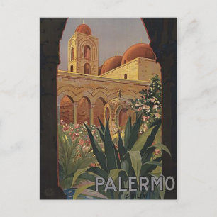 Palermo Sizilien Vintage-Reisepostkarte Postkarte
