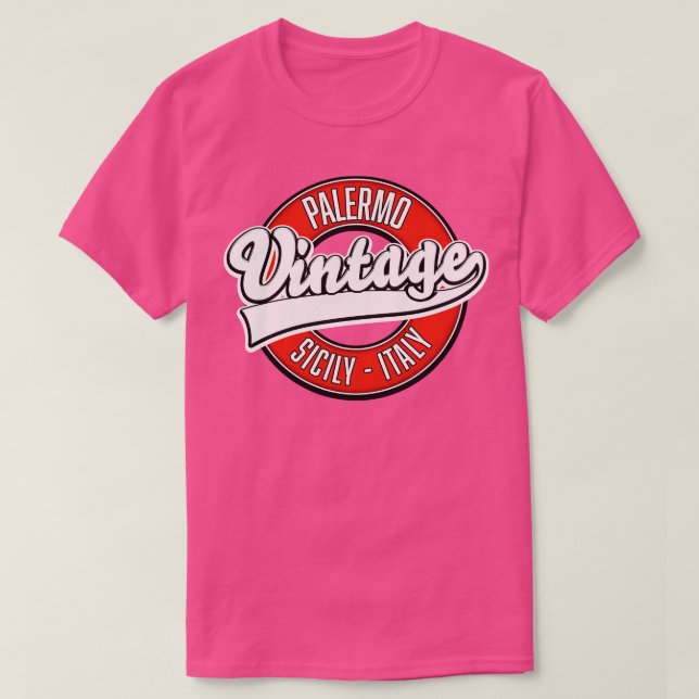Palermo Sizilien Vintages Logo T-Shirt (Design vorne)